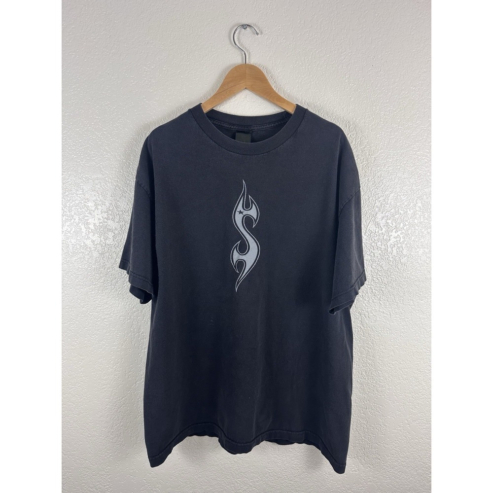 Y2K Scheme Flame Logo T-Shirt – Made in USA (Size XL)